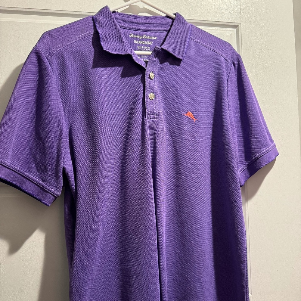 Tommy Bahama Men’s Polo Shirt – Medium – Barely Used - Purple